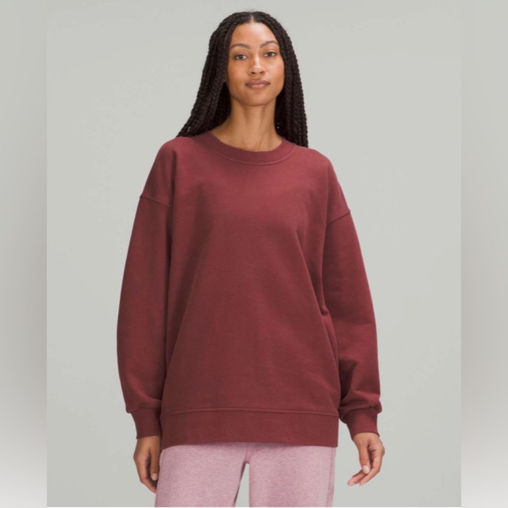 Women’s Lululemon Perfectly Oversized Crew in Smoky Red